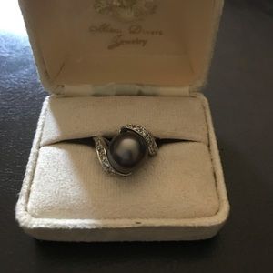 Maui Diver Tahitian Black Pearl Ring